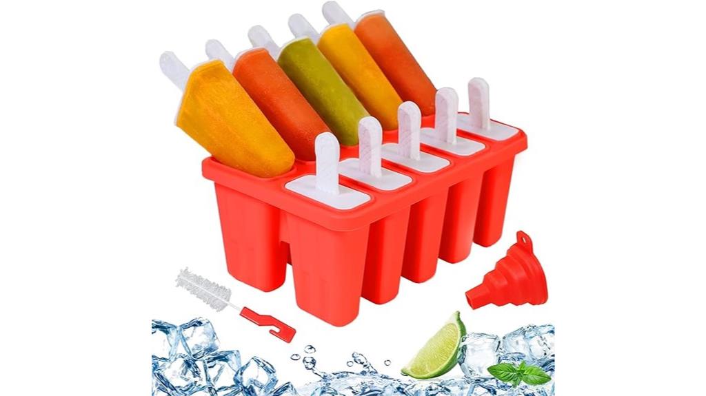 10 cavity silicone popsicle molds