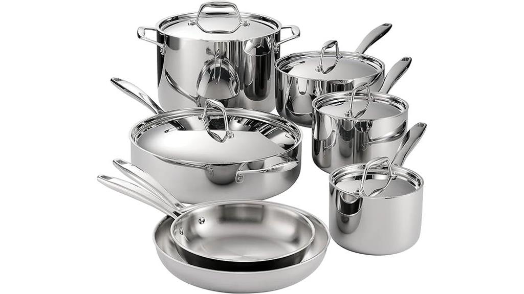12 piece stainless steel cookware
