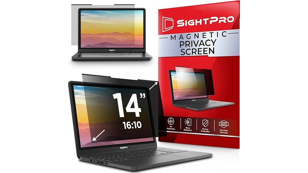 14 inch magnetic privacy screen