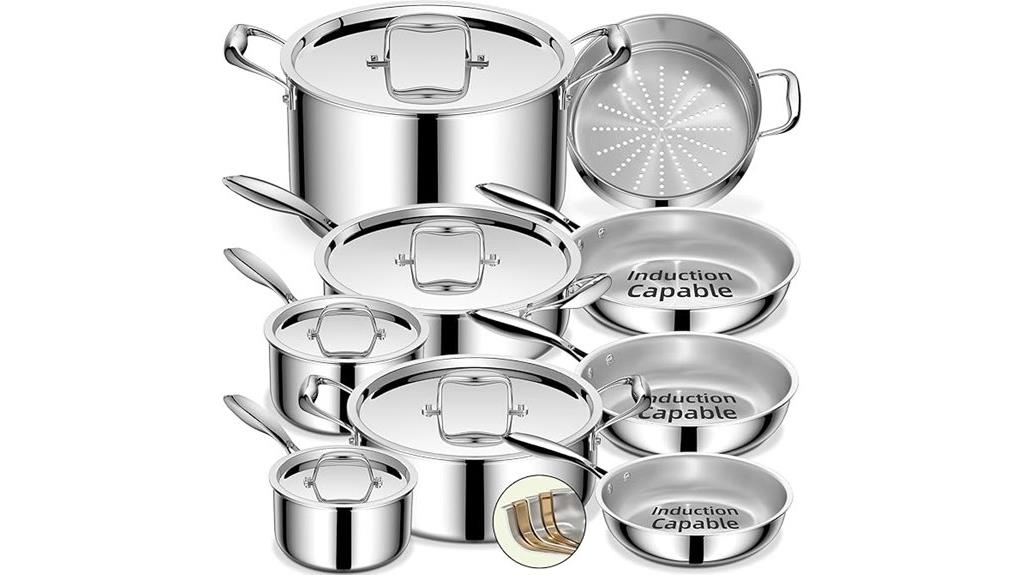 14 piece stainless steel cookware