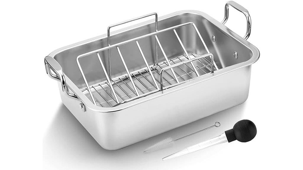 15 inch steel roasting pan