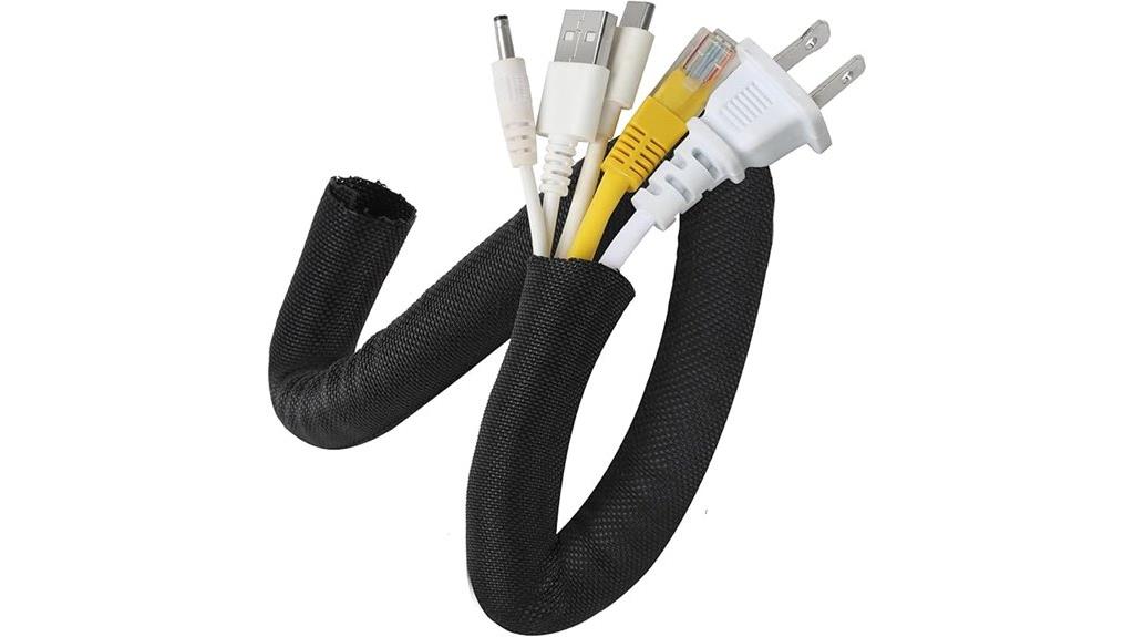 16ft black cable sleeve