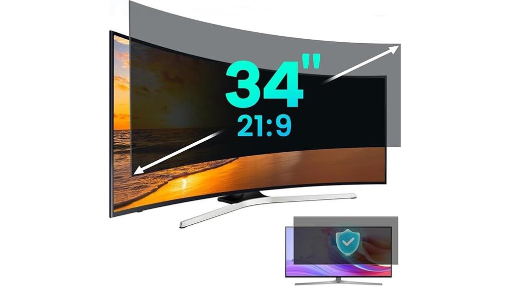 34 inch widescreen privacy filter