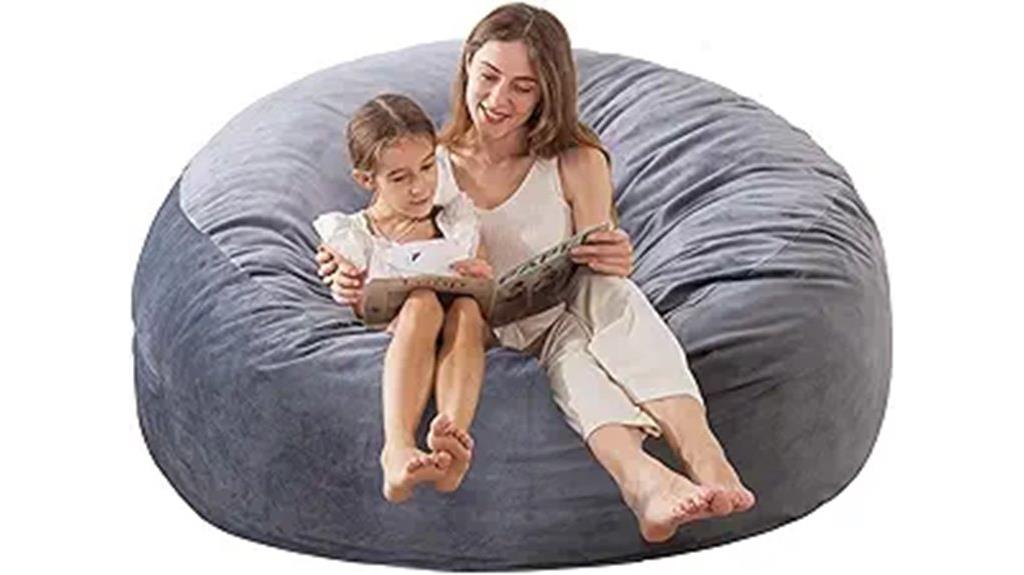 3 foot velvet bean bag