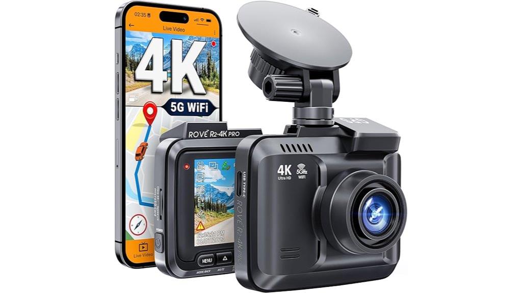 4k gps wifi dash camera