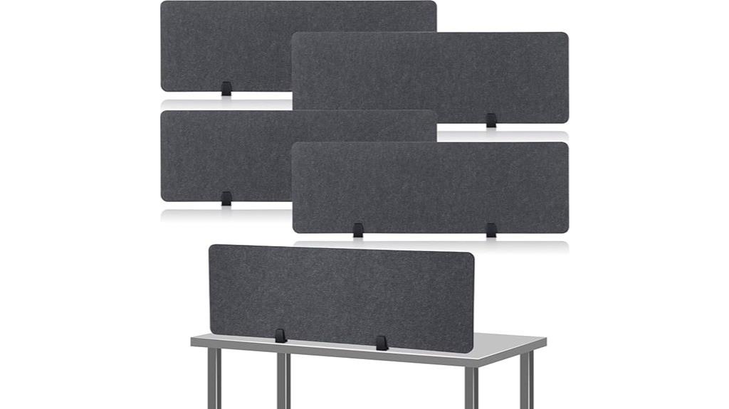 acoustic desk divider set