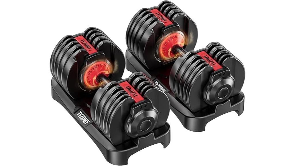 adjustable 2 piece dumbbell set