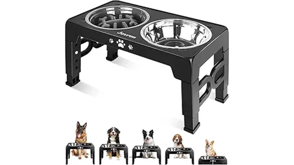 adjustable elevated stainless bowls