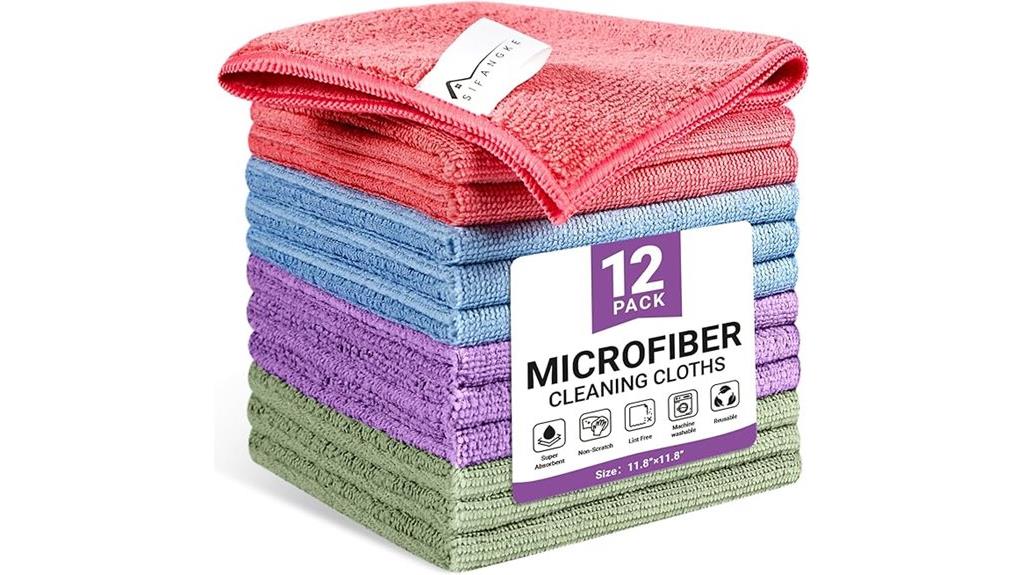 assorted color microfiber cloths