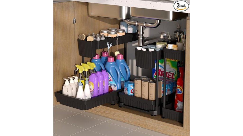 bathroom and kitchen storage