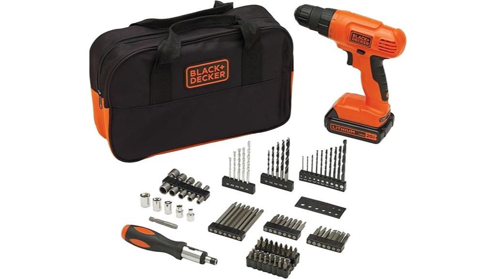 black and decker drill kit