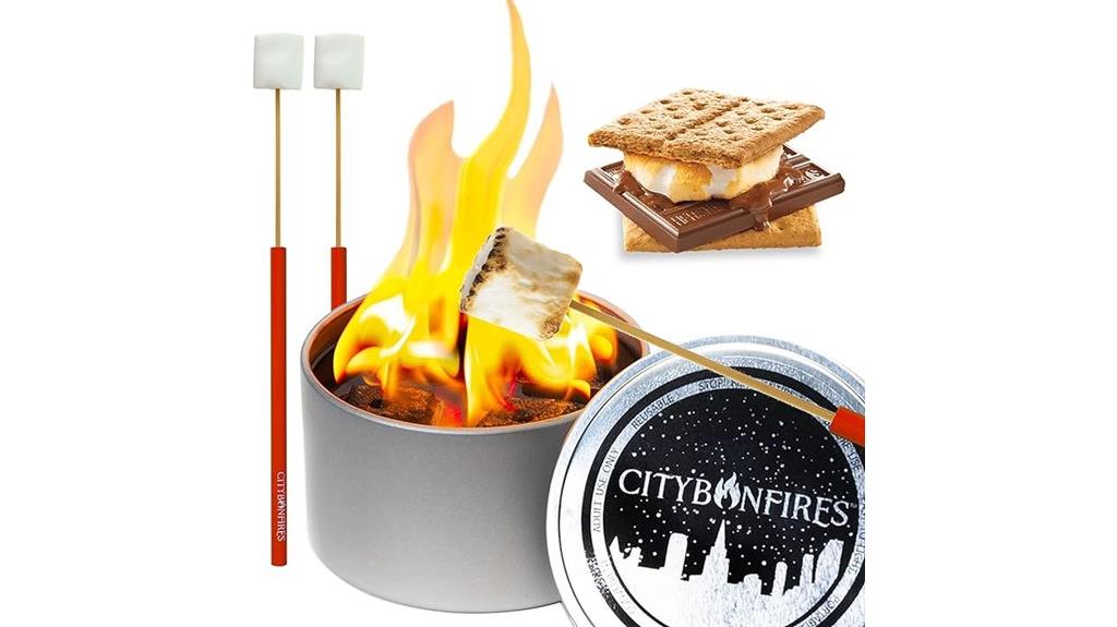 bonfire with s mores pack