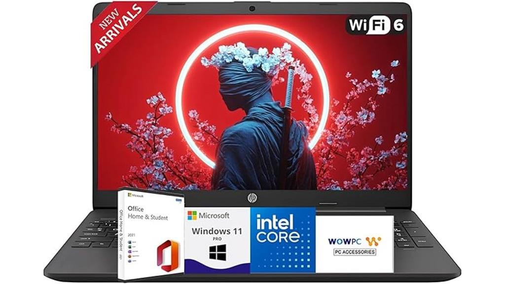 business laptop with office