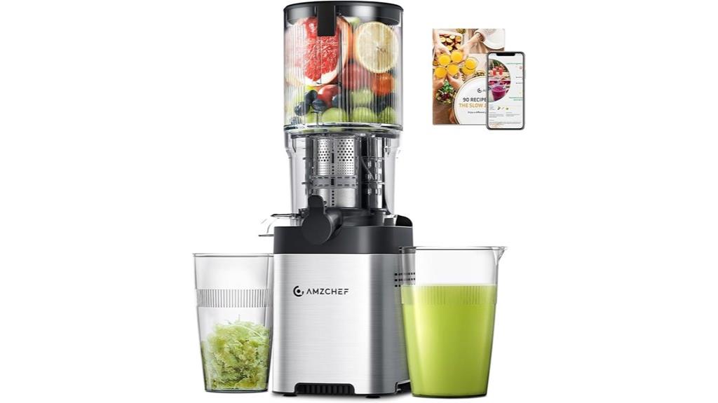 cold press juicer with chute
