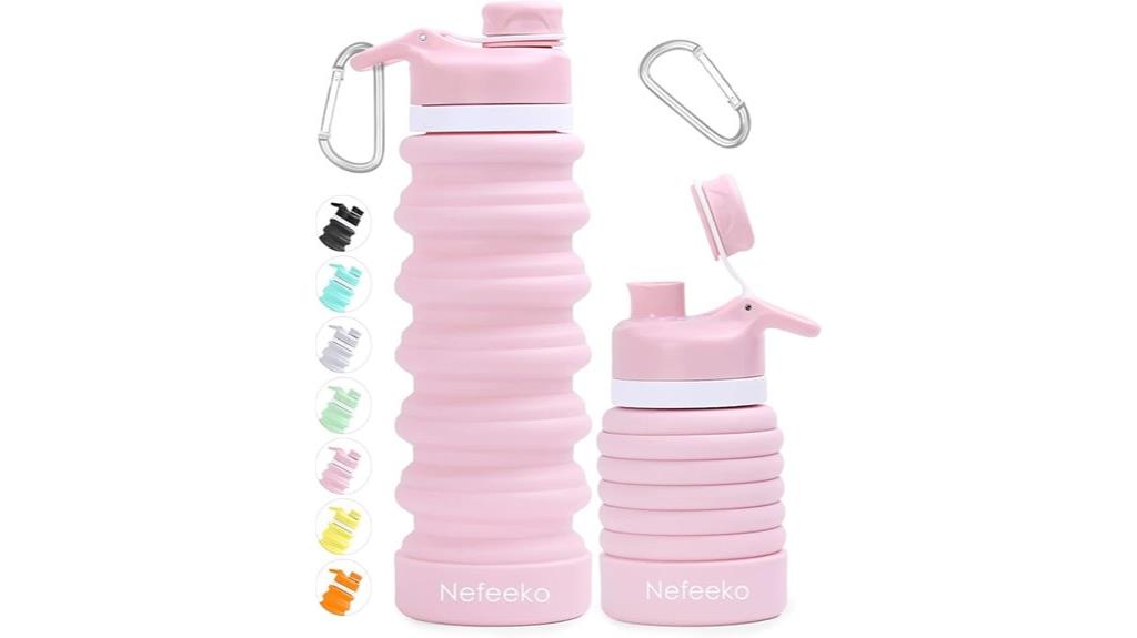 collapsible 26oz silicone bottle
