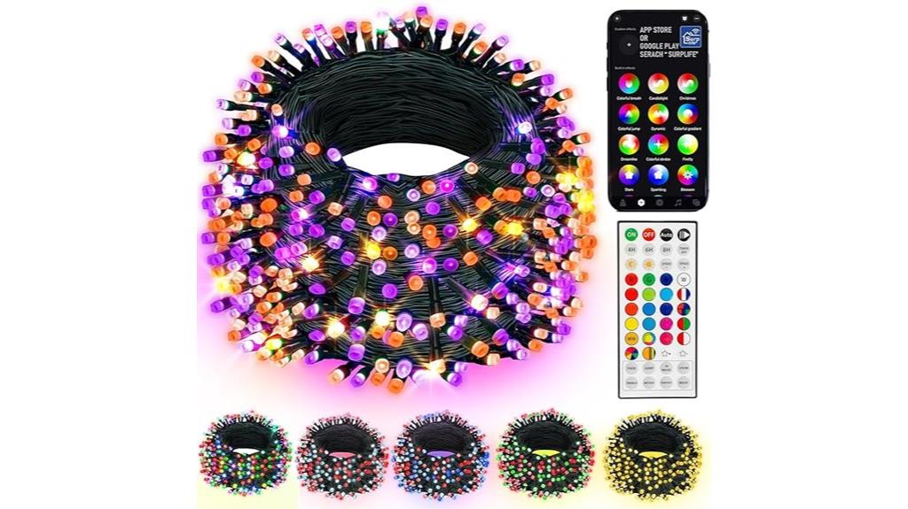 colorful halloween light show