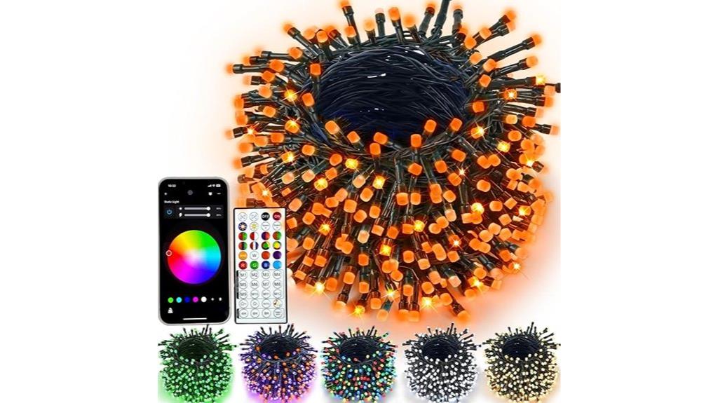 colorful halloween light show