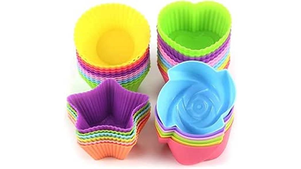 colorful reusable silicone molds