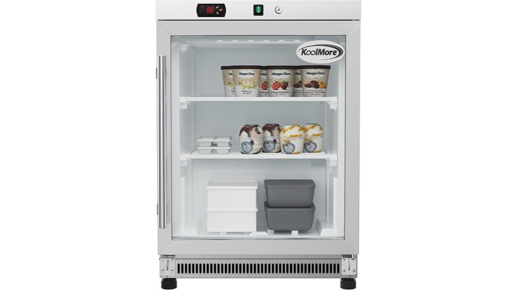 commercial freezer countertop display