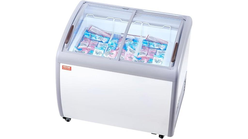 commercial ice cream display