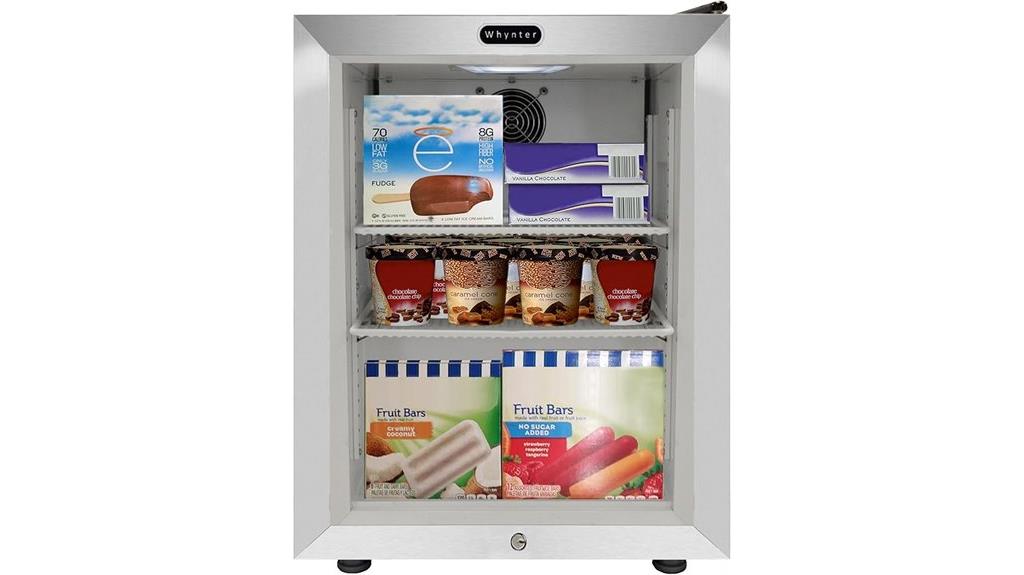 countertop glass door freezer