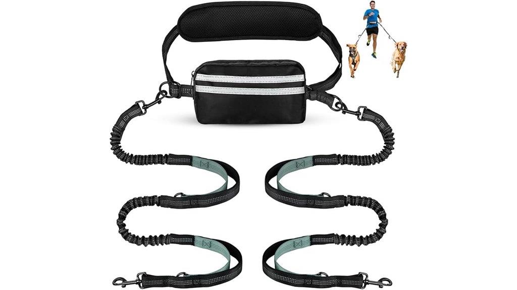 dual hand free dog leash