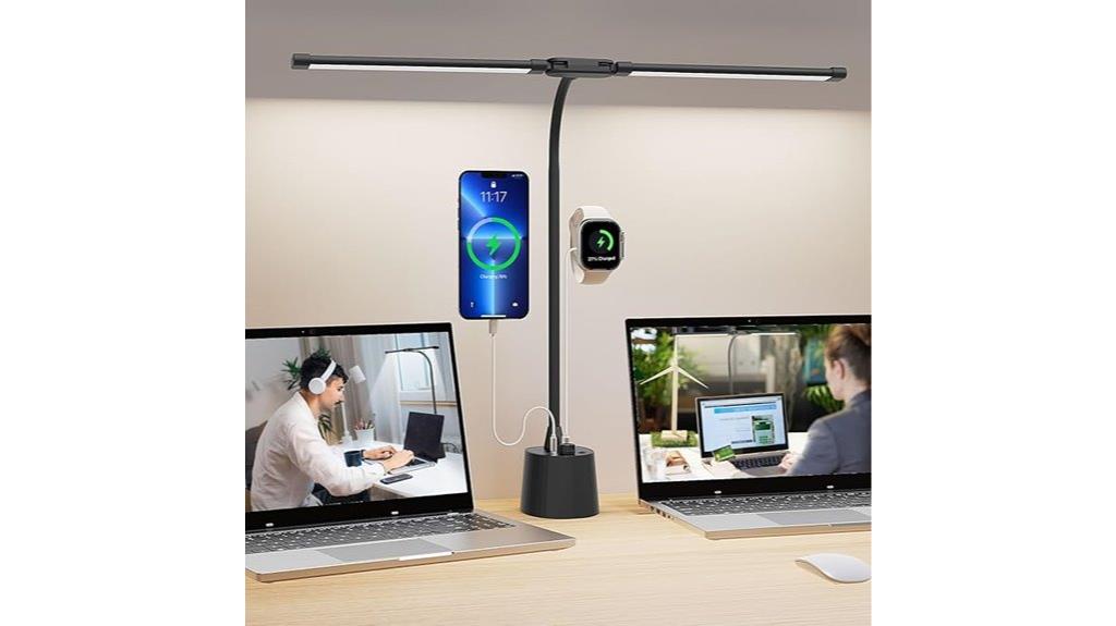 dual headed desk lamp