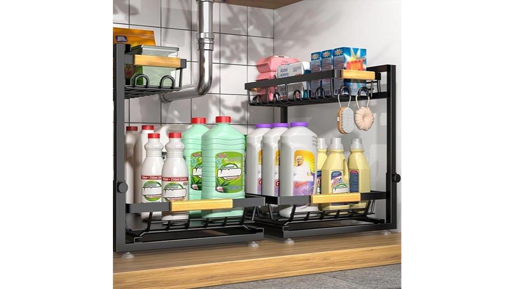 dual tier under sink storage