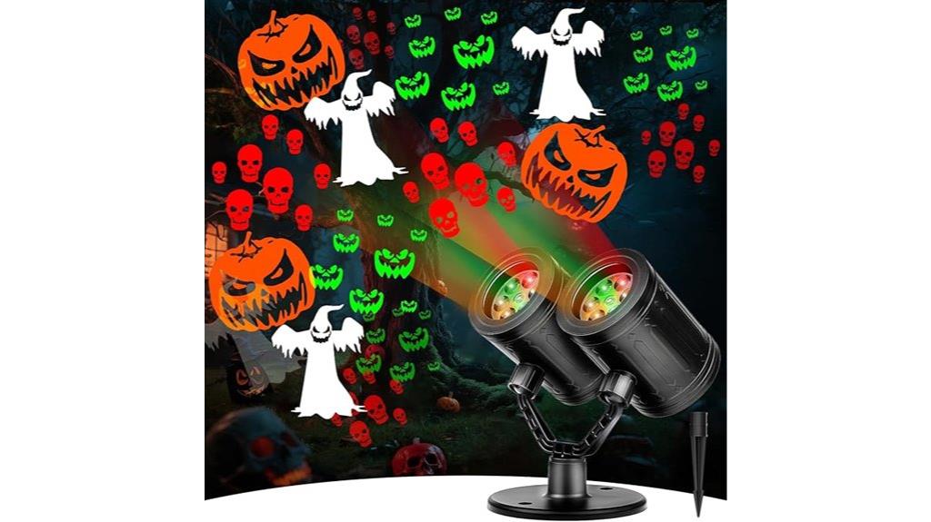 enhanced outdoor halloween lighting