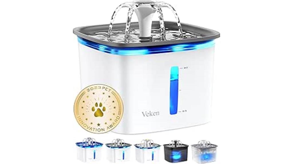 filtered pet fountain system