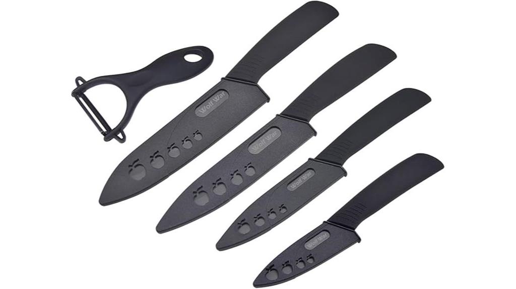 four piece ceramic knives