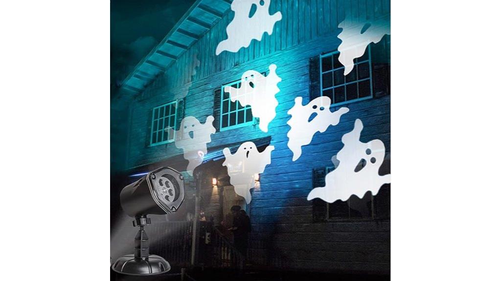 ghost themed halloween projector