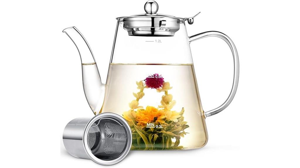 glass infuser tea kettle