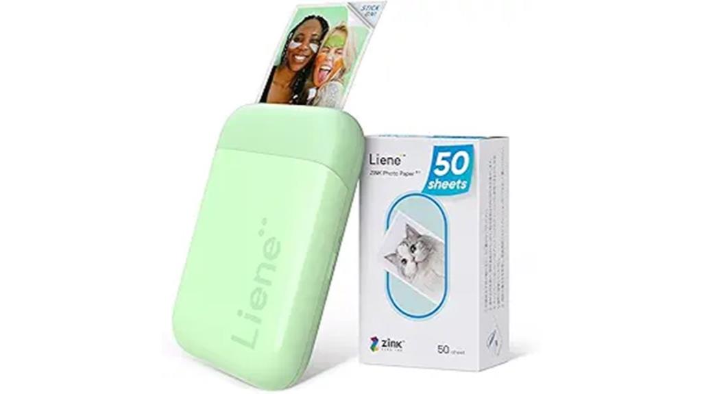 green portable bluetooth printer