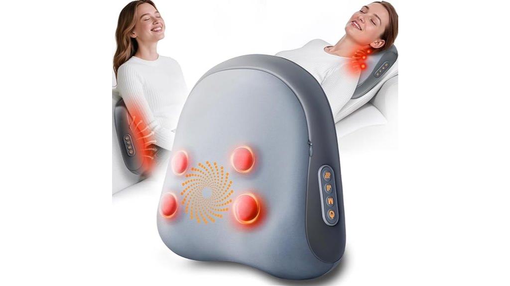 heat enabled back massager