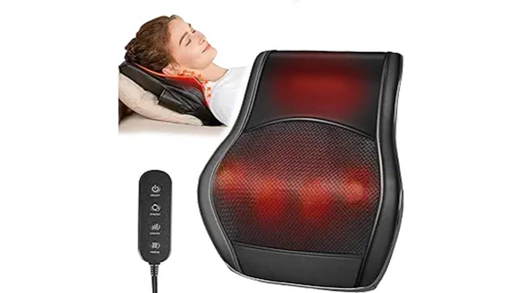 heat enabled neck back massager