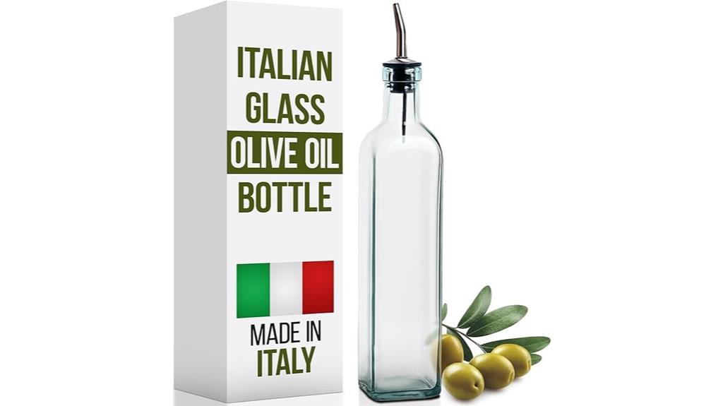 italian glass olive oil bottle