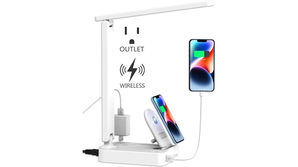 led desk lamp with wireless charger
