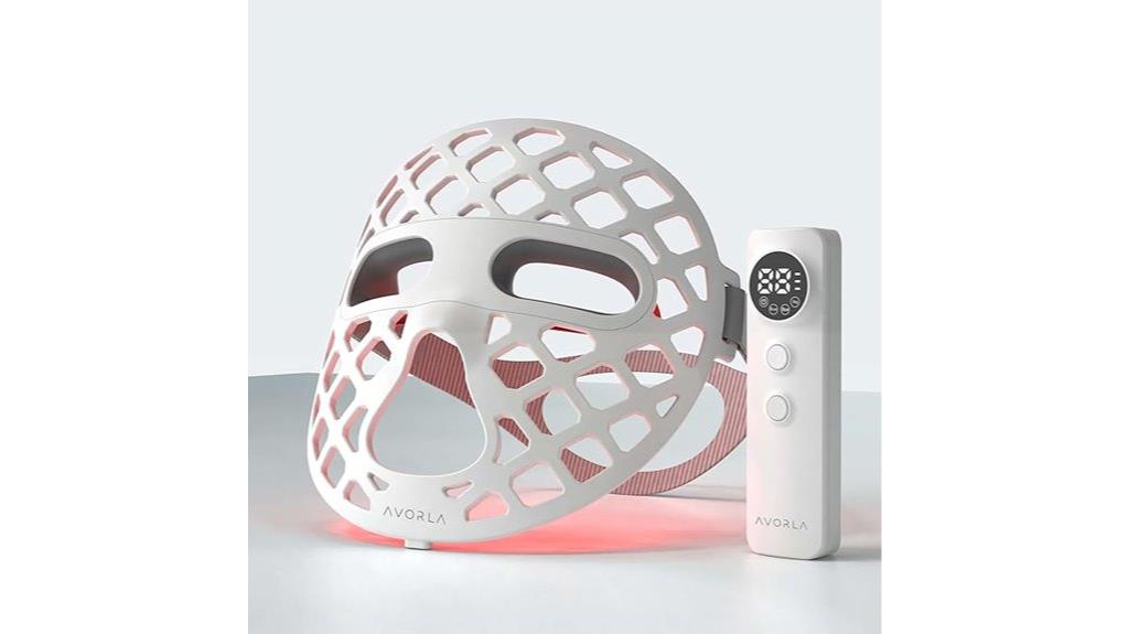led skincare mask with therapy