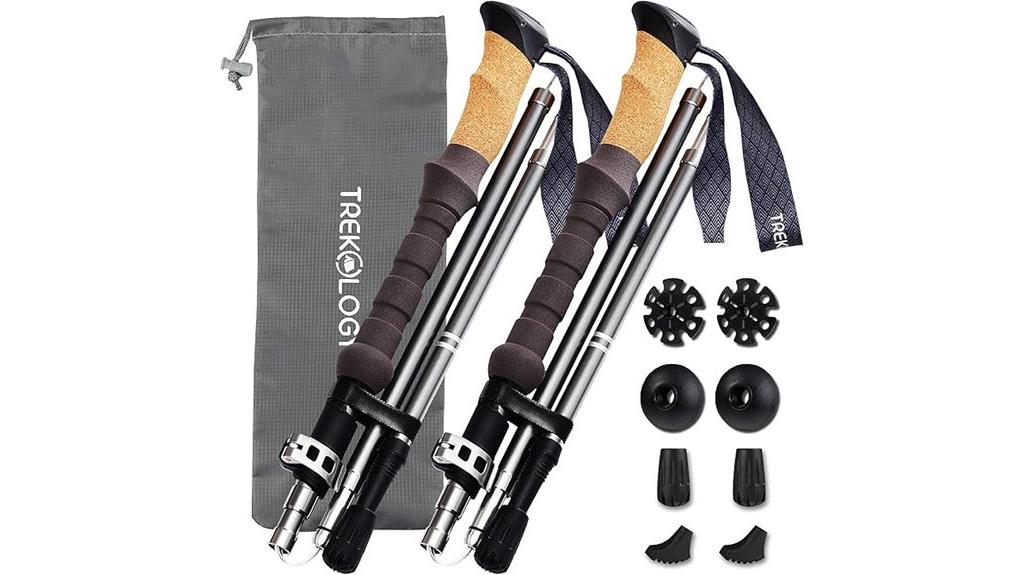 lightweight cork folding poles