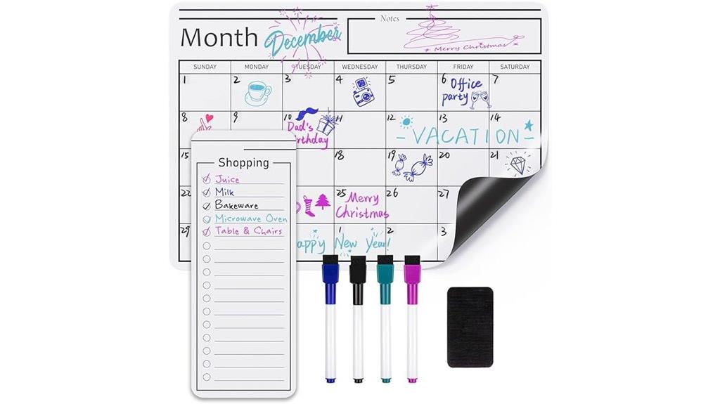 magnetic whiteboard calendar