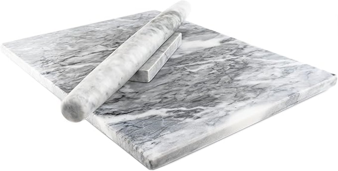 marble pastry board set