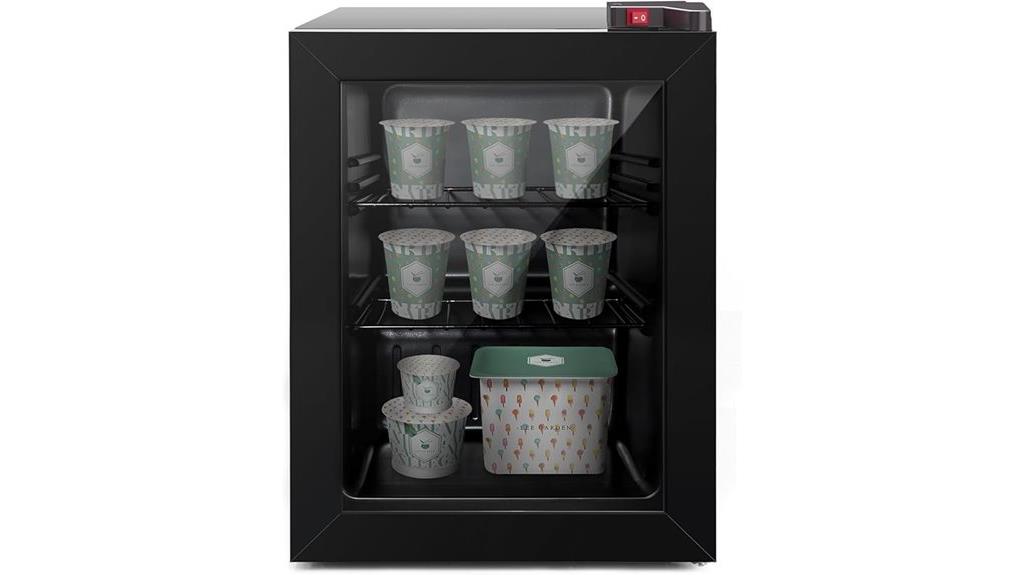 mini freezer with display