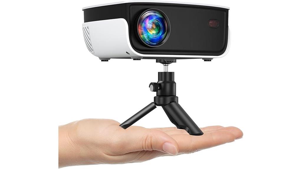mini portable projector with tripod