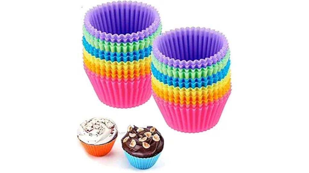 multicolor silicone cupcake liners