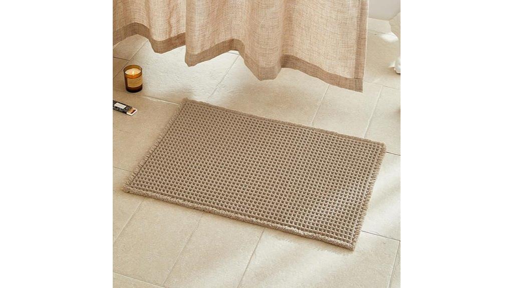 non slip waffle bathroom rug