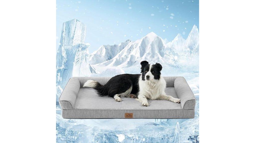 orthopedic cooling dog bed