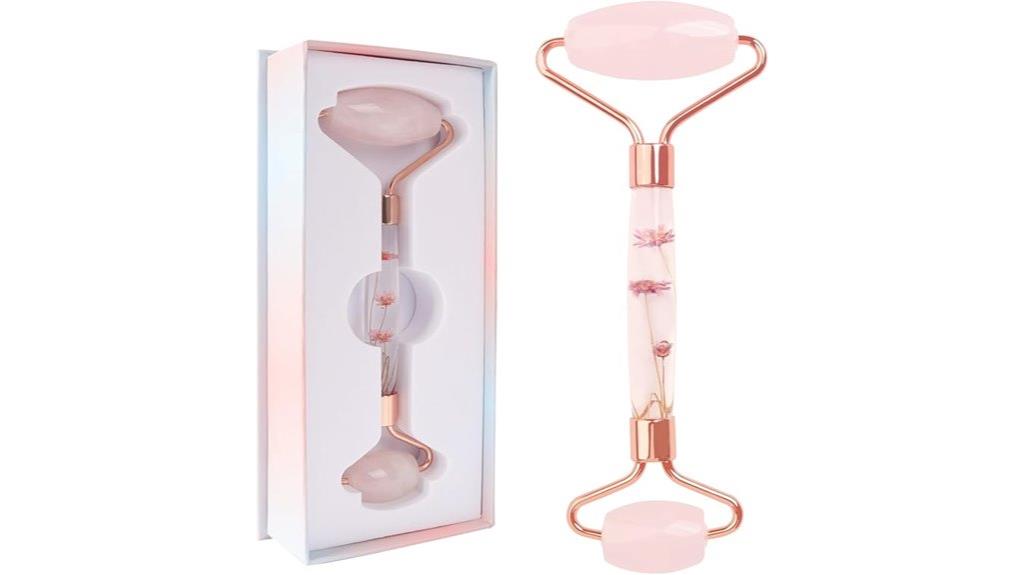 pink rose quartz massage tool