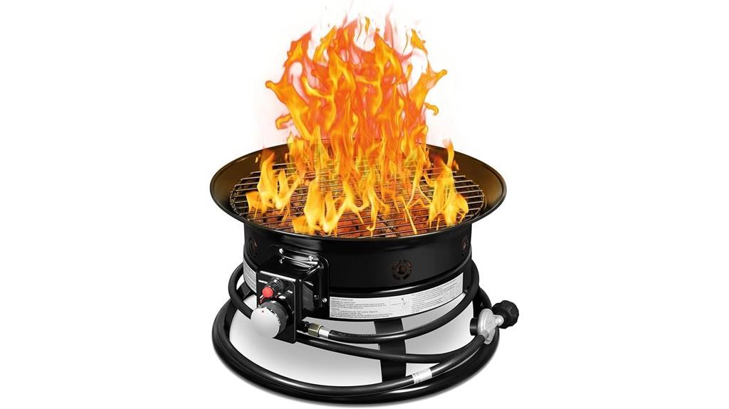 portable 19 inch fire table