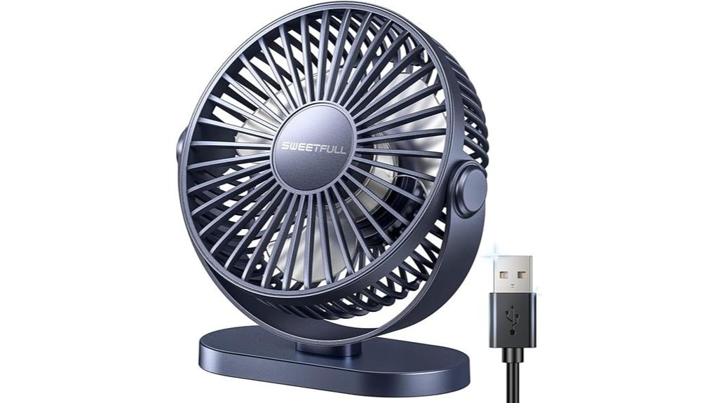 portable 3 speed usb fan